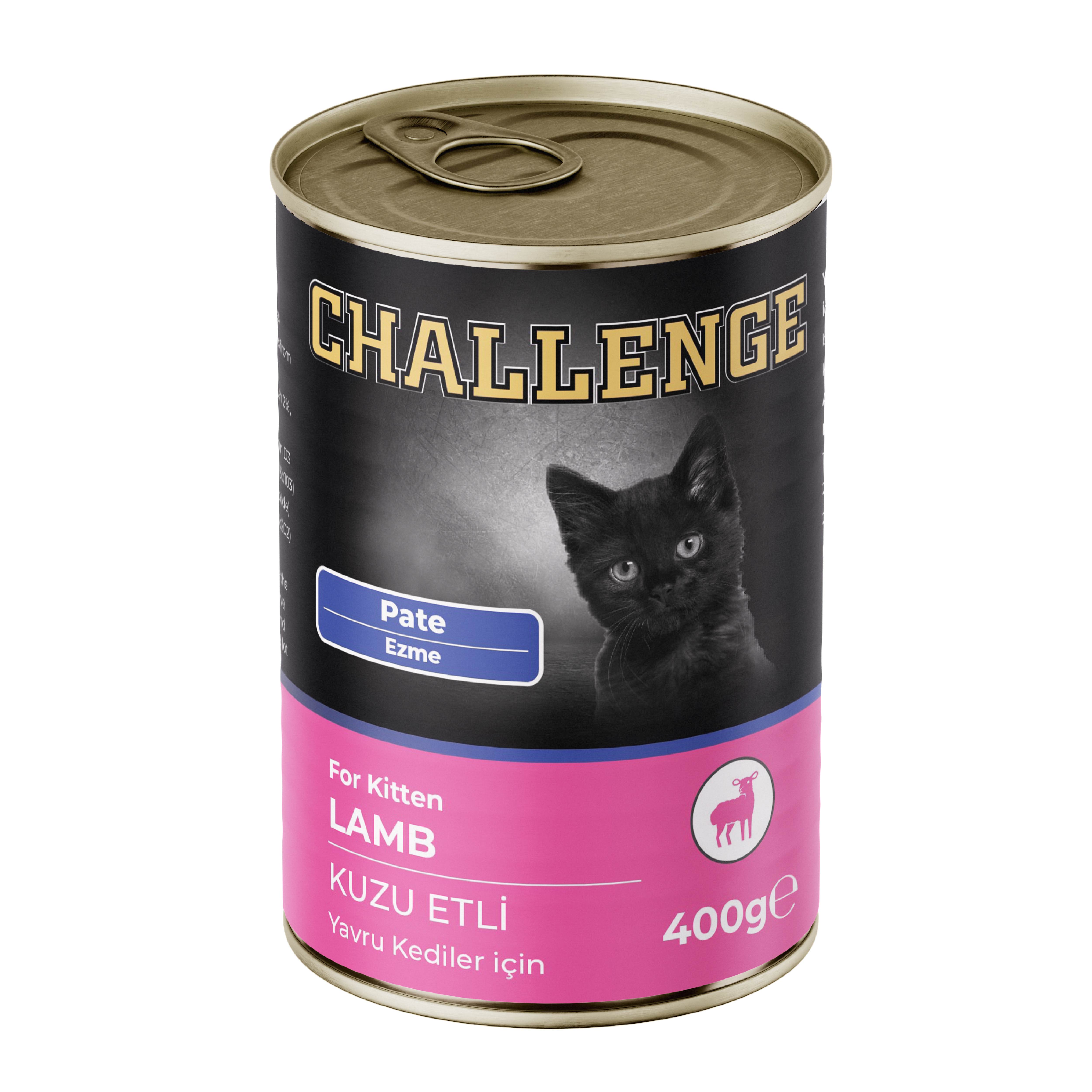 Challenge Pate Kuzu Etli Yavru Kedi Konservesi 400 gr