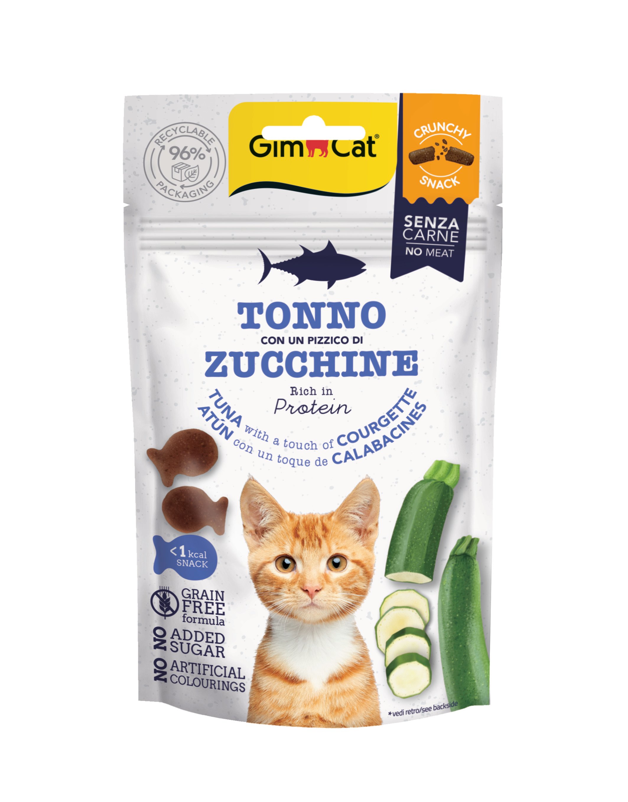 Gimcat Crunchy Snacks Ton Balıklı & Kabaklı Tahılsız Kedi Ödülü 50 gr