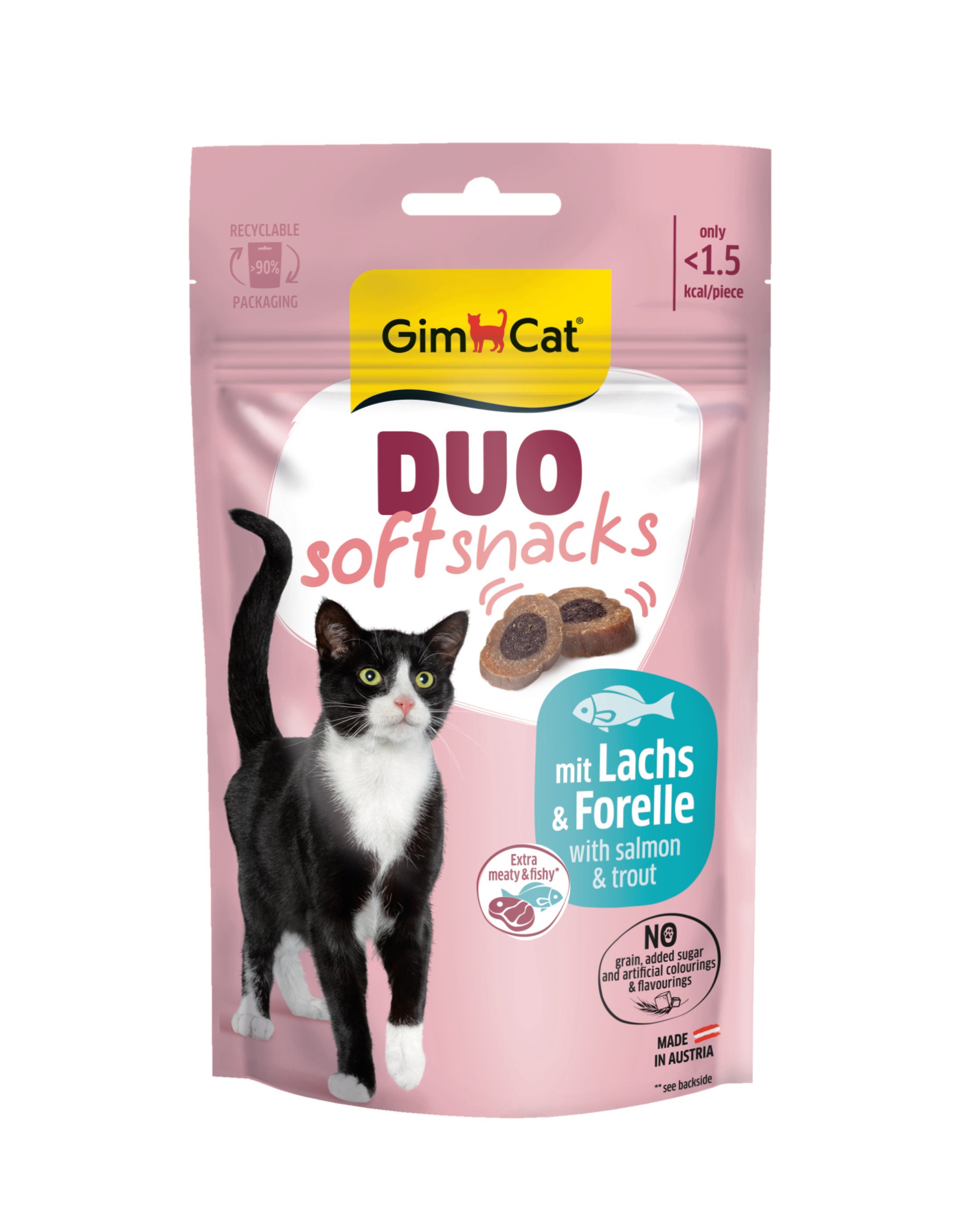 GimCat Duo Soft Snacks with Salmon & Trout Kedi Ödülü 50 Gr