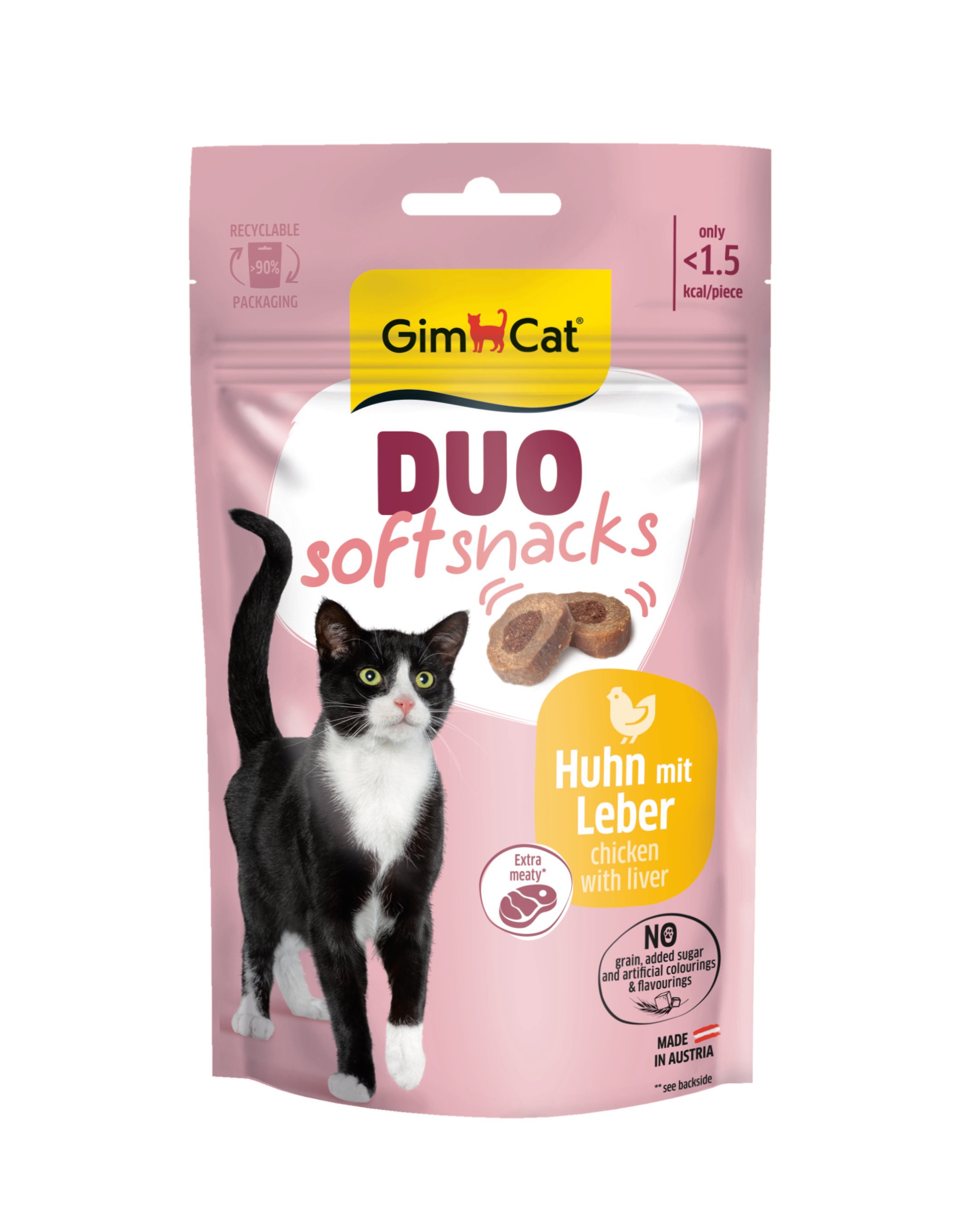 GimCat Duo Soft Snacks Chicken with Liver Kedi Ödülü 50 Gr