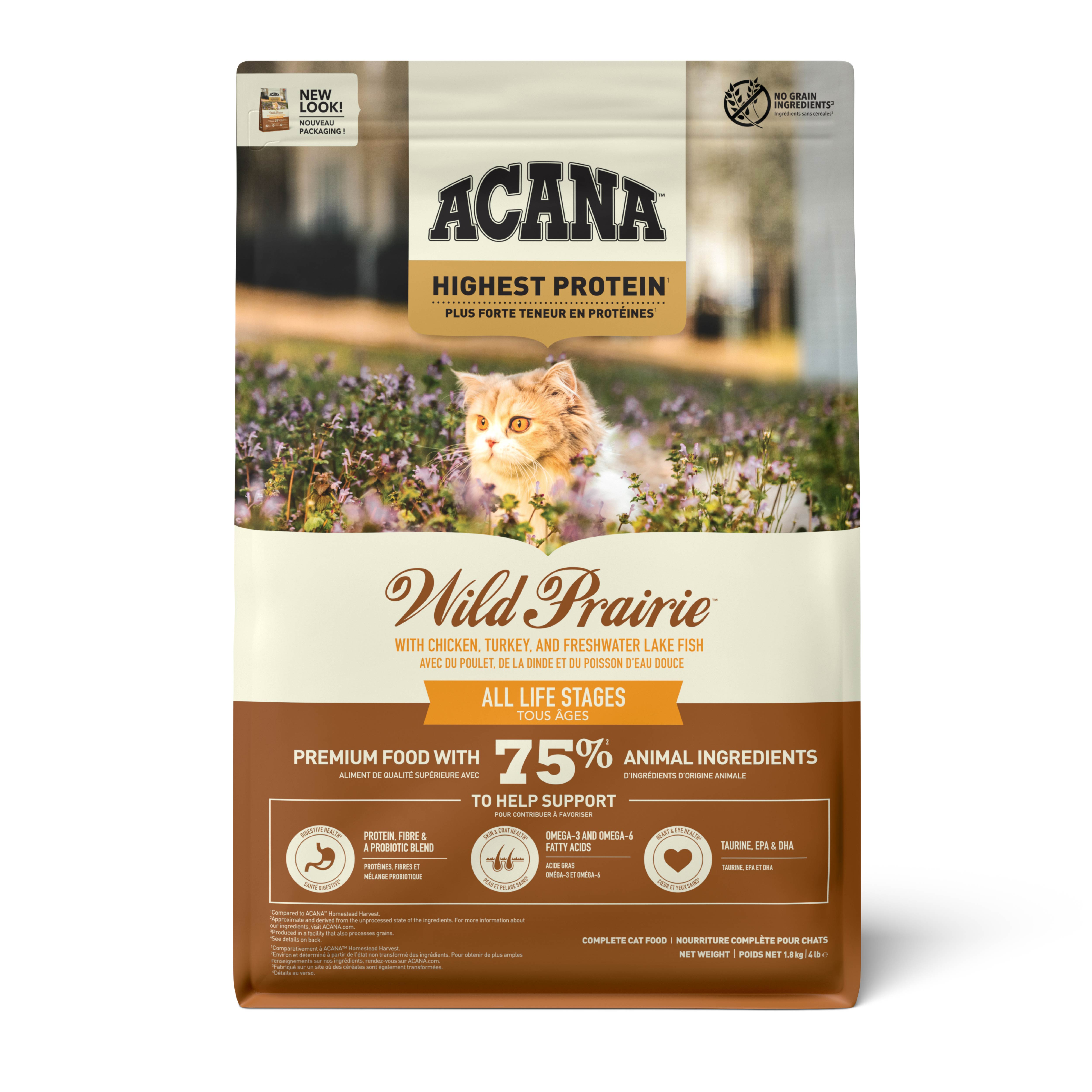 ACANA Wild Prairie Highest Protein (Yüksek Protein) Kedi Maması 1,8kg - Tüm ırk ve yaşam evreleri için