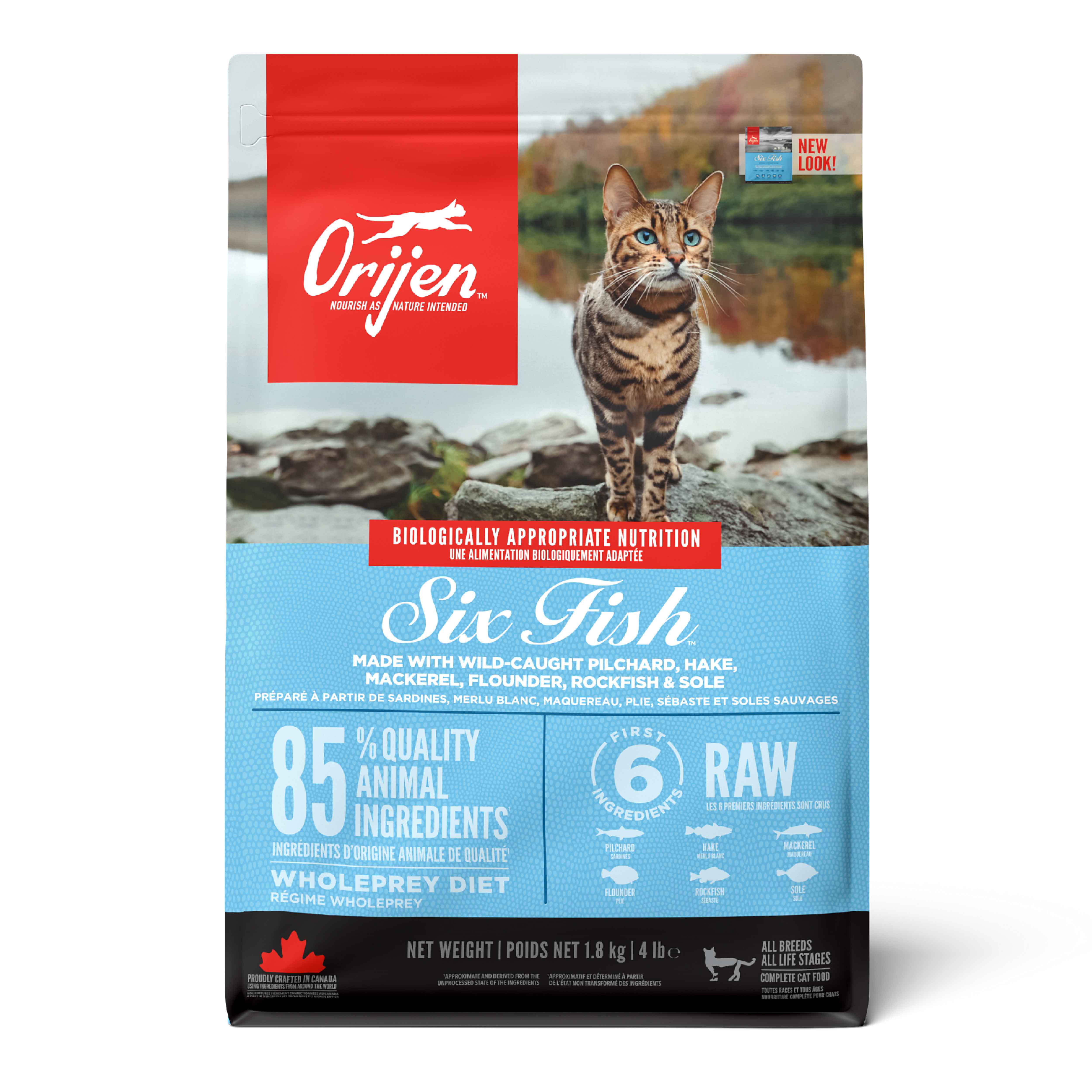 ORIJEN Six Fish Kedi Maması 1,8kg - Tüm ırk ve yaşam evreleri için