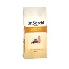 Dr.Sacchi Basic Chicken Yetişkin Kedi Maması 15kg  + GimCat Multivitamin 20 gr (5 adet) Hediyeli!