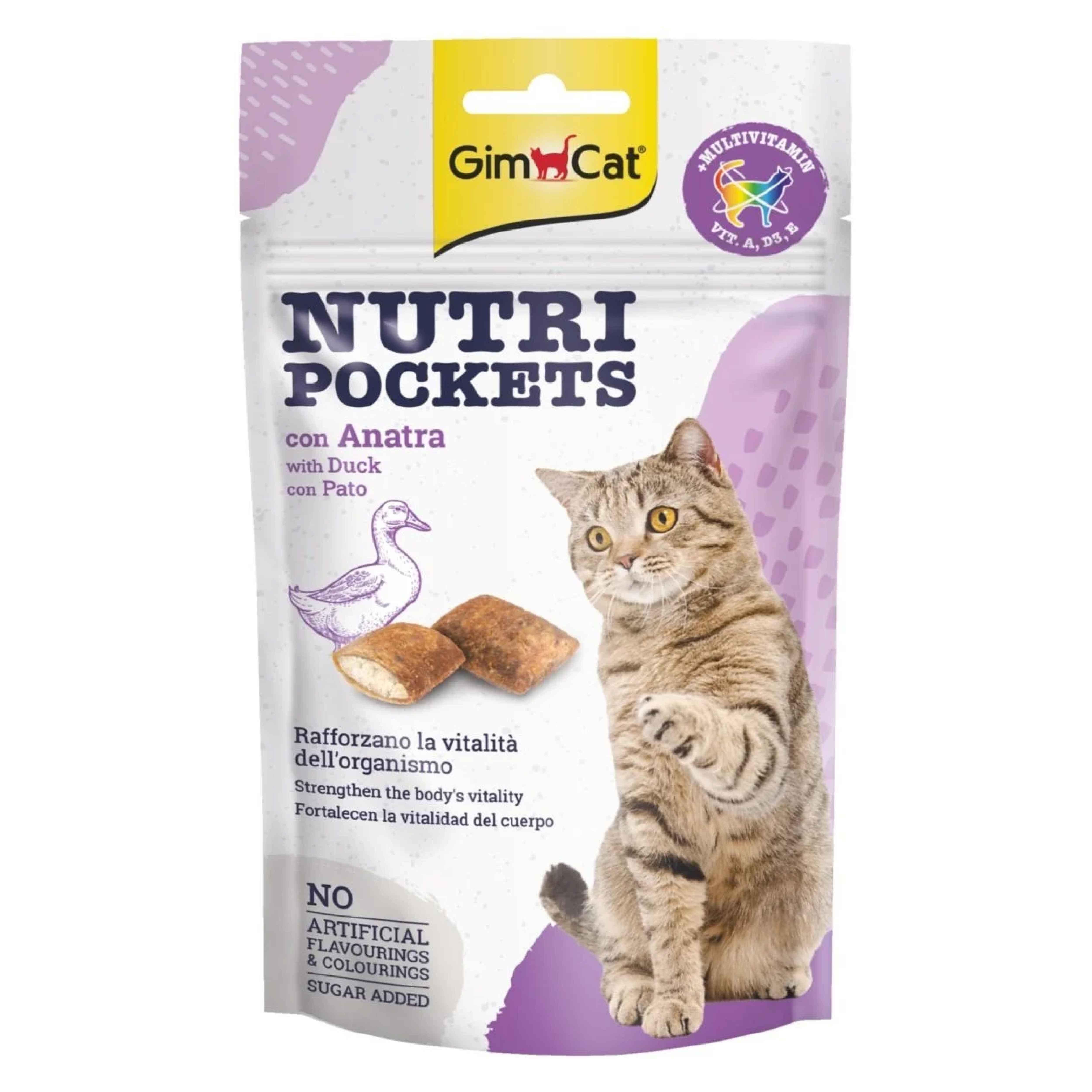 GimCat Nutripockets Ördekli Kedi Ödülü  60Gr