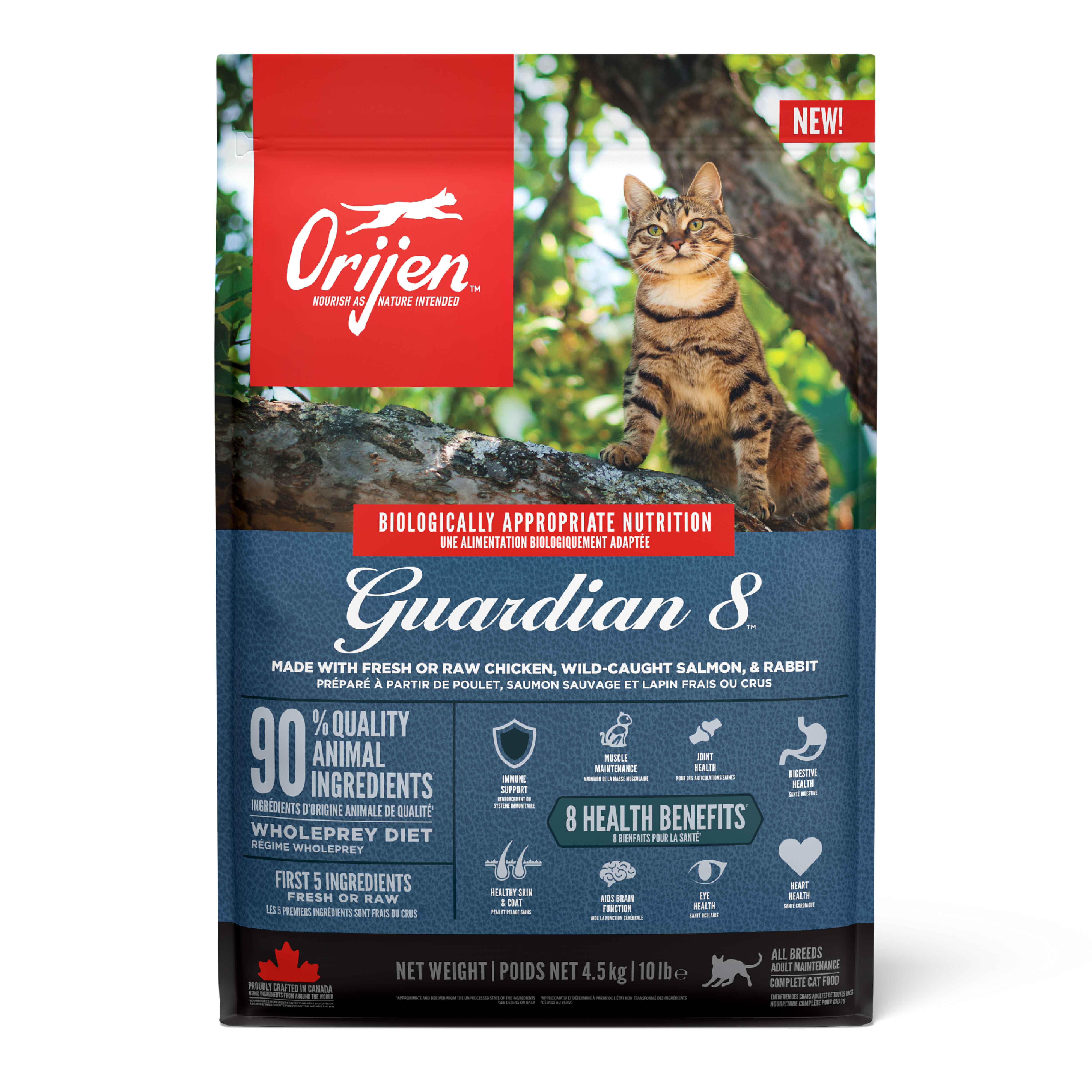 ORIJEN Guardian8 4,5 Kg - Yetişkin Kediler için Kedi Maması