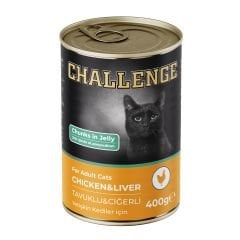 Challenge Tavuklu Ciğerli Yetişkin Kedi Konservesi 400 gr