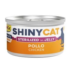 Gimcat Konserve Kedi Maması Shinycat Jelly (Jöle içinde) Sterilized Chicken 70 gr - Tavuk Kısırlaştırılmış kediler için