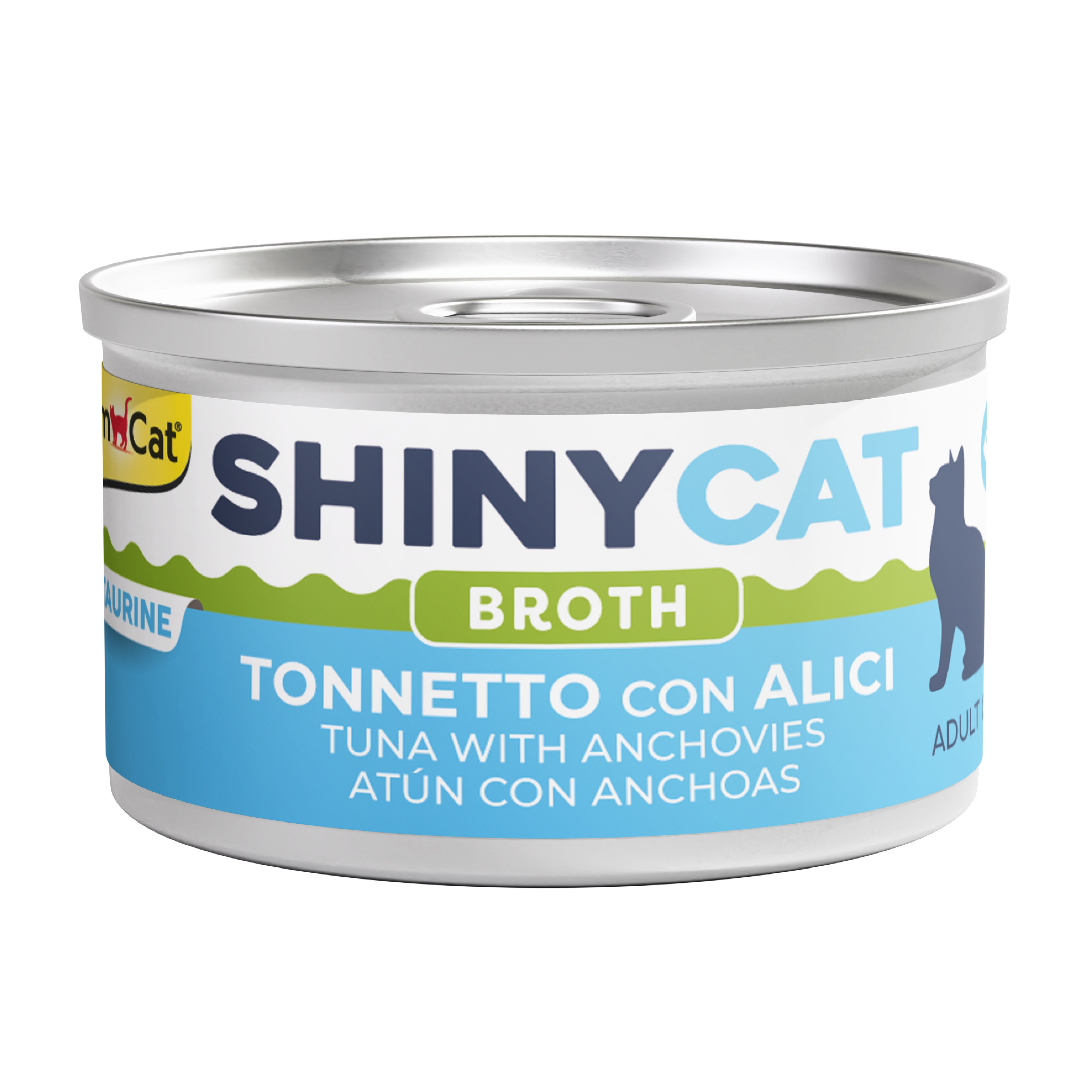 Gimcat Konserve Kedi Maması Shinycat Broth (Sos içinde) Tuna with Anchovies 70 gr - Ançüezli Ton Balığı