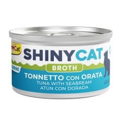 Gimcat Konserve Kedi Maması Shinycat Broth (Sos içinde) Tuna with Sea Bream 70 gr - Çipuralı Ton Balığı