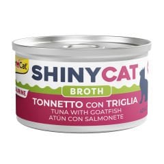 Gimcat Konserve Kedi Maması Shinycat Broth (Sos içinde) Tuna with Goatfish 70 gr - Barbun Balıklı Ton Balığı