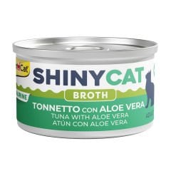 Gimcat Konserve Kedi Maması Shinycat Broth (Sos içinde) Tuna with Aloe Vera 70 gr - Aloe Veralı Ton Balığı