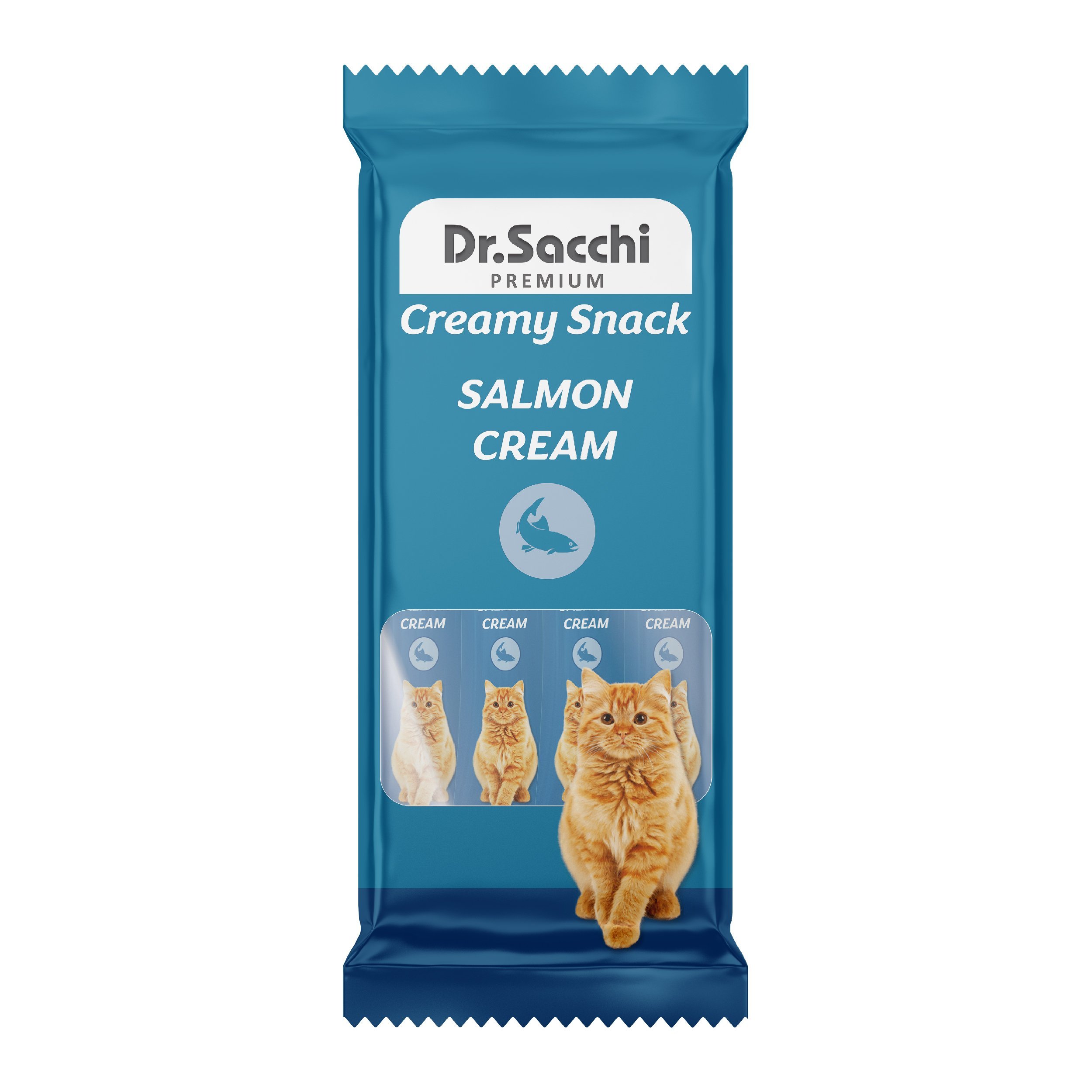 Dr.Sacchi Creamy Snack Salmon Sıvı Kedi Ödülü 4'Lü Paket