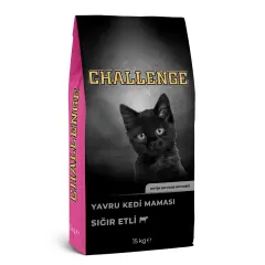 Challenge Sığır Etli Yavru Kedi Maması 15 Kg  + 12 Adet Dr.Sacchi 400gr Karışık Konserve Hediye!