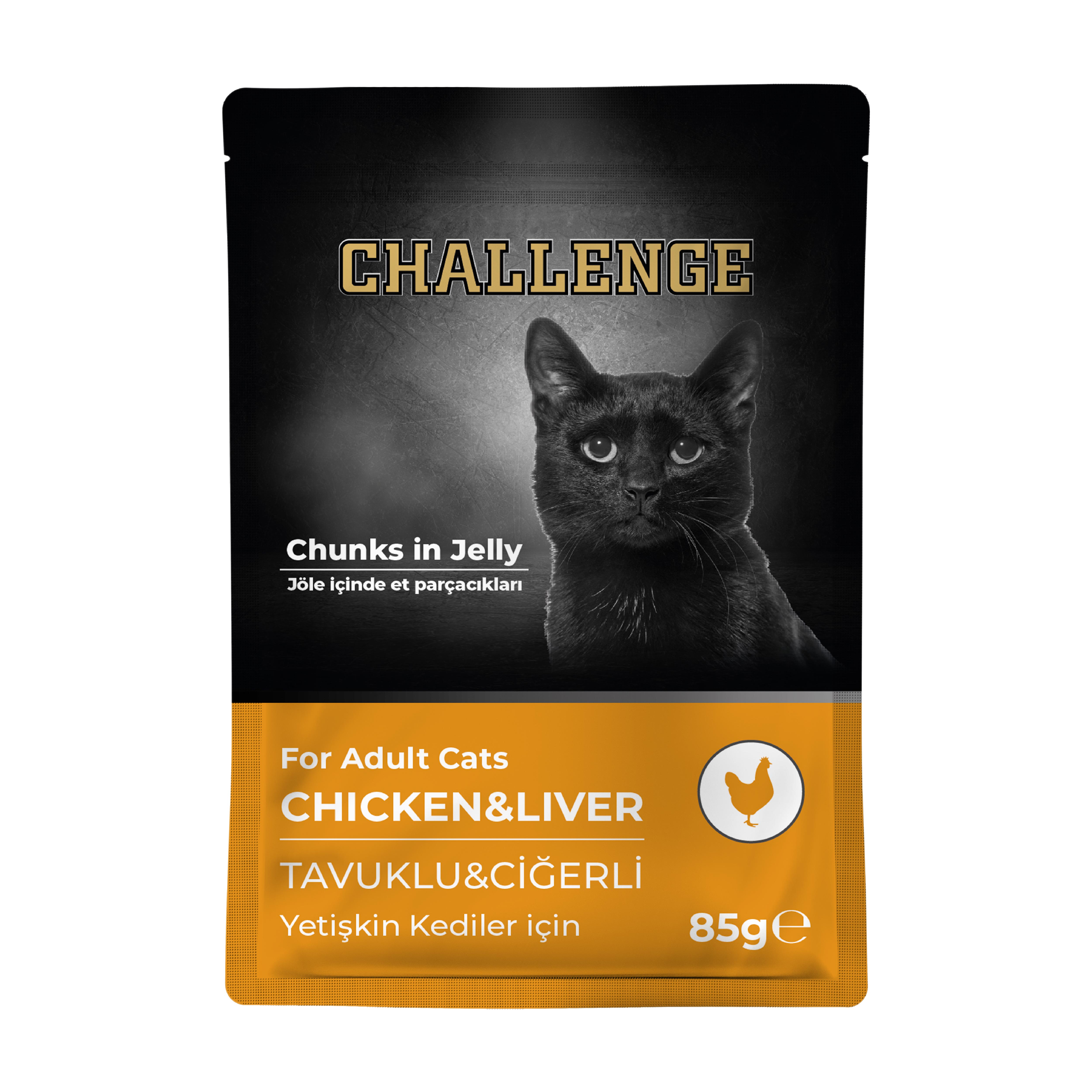 Challenge Tavuklu Ciğerli Yetişkin Kedi Pouch 85 gr
