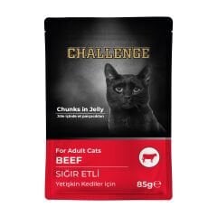 Challenge Sığır Etli Yetişkin Kedi Pouch 85 gr