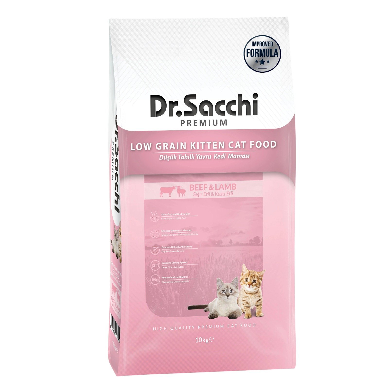 Dr.Sacchi Premium Düşük Tahıllı Yavru Kedi Maması 10Kg