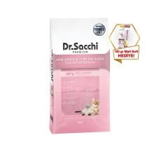 Dr.Sacchi Premium Düşük Tahıllı Yavru Kedi Maması 10Kg + GimCat Malt Soft Extra 100 gr hediyeli!
