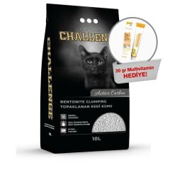 Challenge Aktif Karbonlu Bentonit Kedi Kumu 10 Lt + GimCat Multivitamin 20 gr Hediyeli!