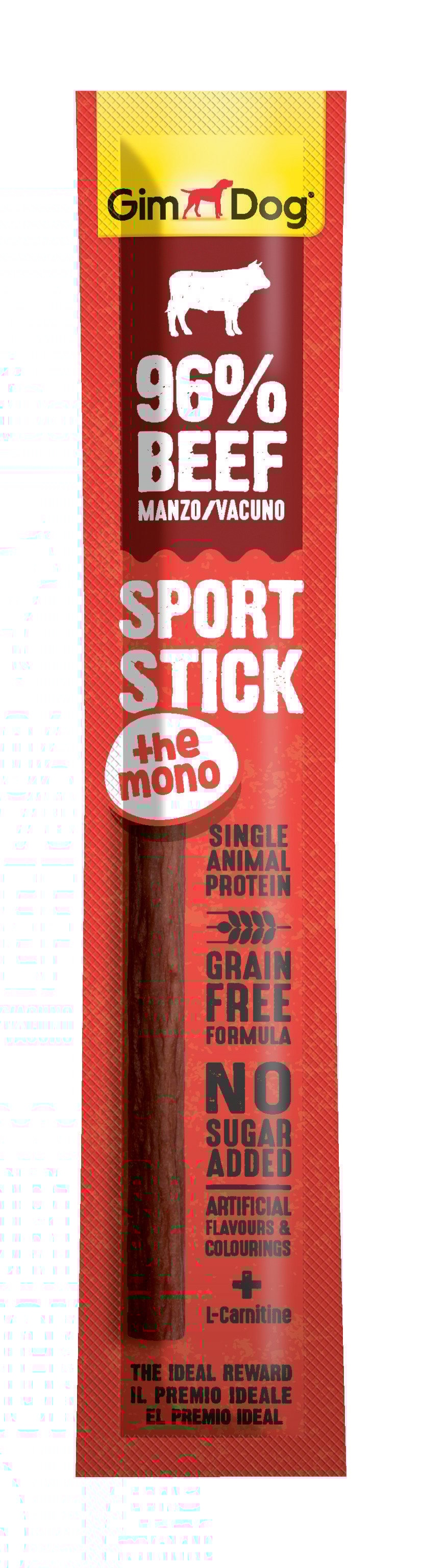 GimDog SportSticks Mono Sığır Etli Tahılsız Köpek Ödül Çubuğu 12gr