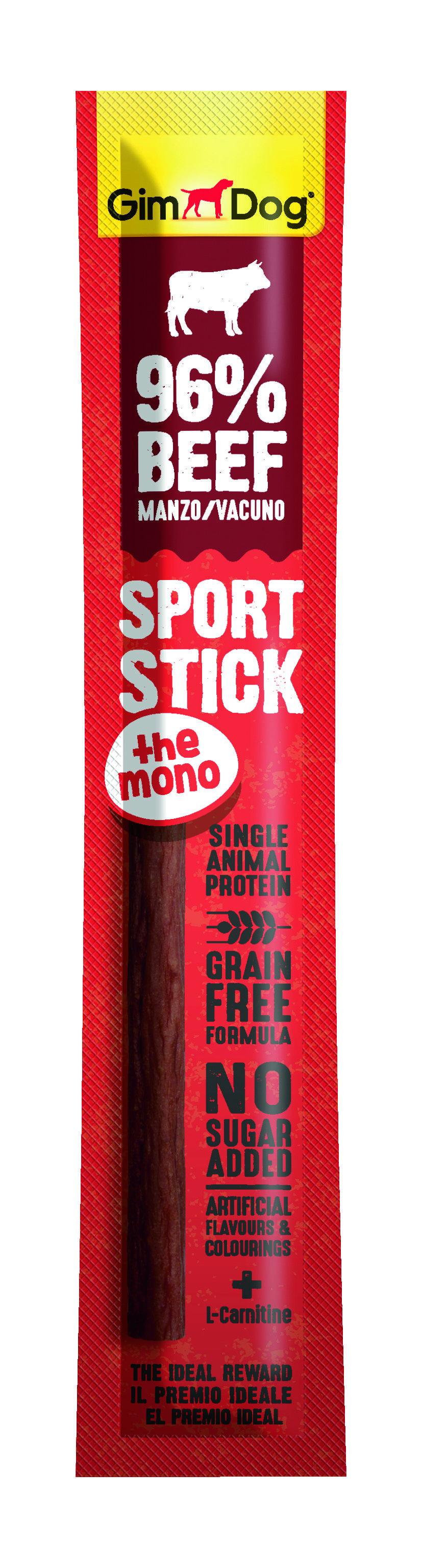 GimDog SportSticks Mono Sığır Etli Tahılsız Köpek Ödül Çubuğu 12gr