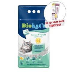 Biokat's Kedi Kumu Bianco Fresh 10 Lt 75.28+ GimCat Malt Soft Extra 20 gr hediyeli!
