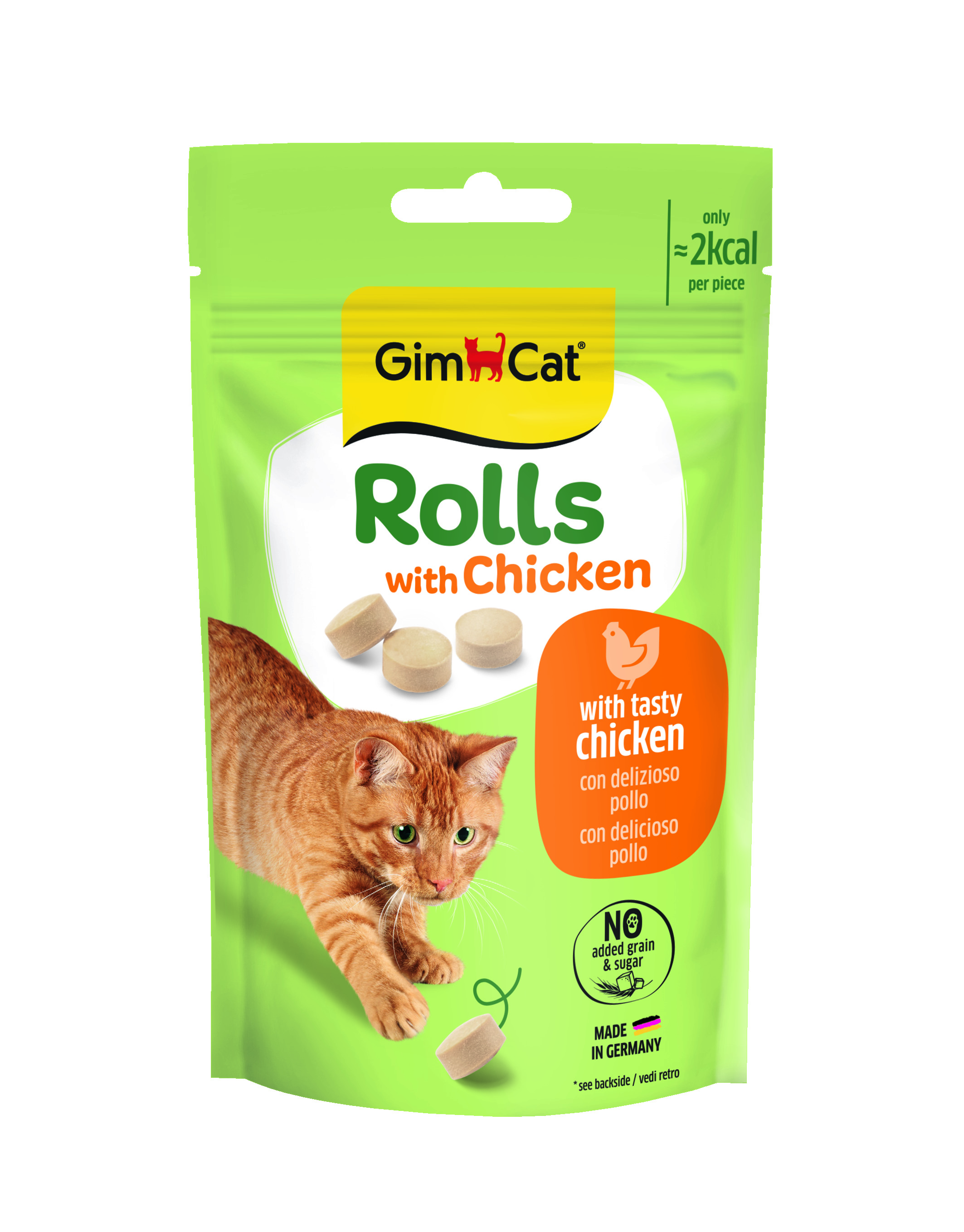 Gimcat Rolls with Chicken (Tavuklu) Kedi Ödül Tableti 50 gr