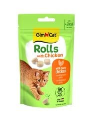 Gimcat Rolls with Chicken (Tavuklu) Kedi Ödül Tableti 50 gr