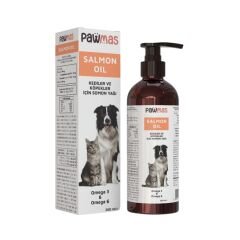 Pawmas Salmon Oil 200 Ml – Kediler ve Köpekler İçin Omega 3 & Omega 6 içeren Somon Yağı