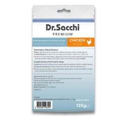 Dr.Sacchi Premium Tavuk Sargılı Çift Renkli Sığır Derisi Burgu Çubuk Tahılsız Köpek Ödülü 5'' 10'lu 120 Gr