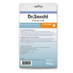 Dr.Sacchi Premium Tavuk Sargılı Beyaz Sığır Derisi Düğüm Kemik Tahılsız Köpek Ödülü 2” 8'li 100 Gr