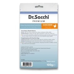 Dr.Sacchi Premium Tavuk Sargılı Sığır Derisi Doğal Düğüm Kemik Tahılsız Köpek Ödülü 2“ 8'li 100 Gr