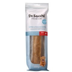 Dr.Sacchi Premium Sığır Etli Doğal Sığır Derisi Press Kemik Tahılsız Köpek Ödülü 12'' 1'li 320 Gr