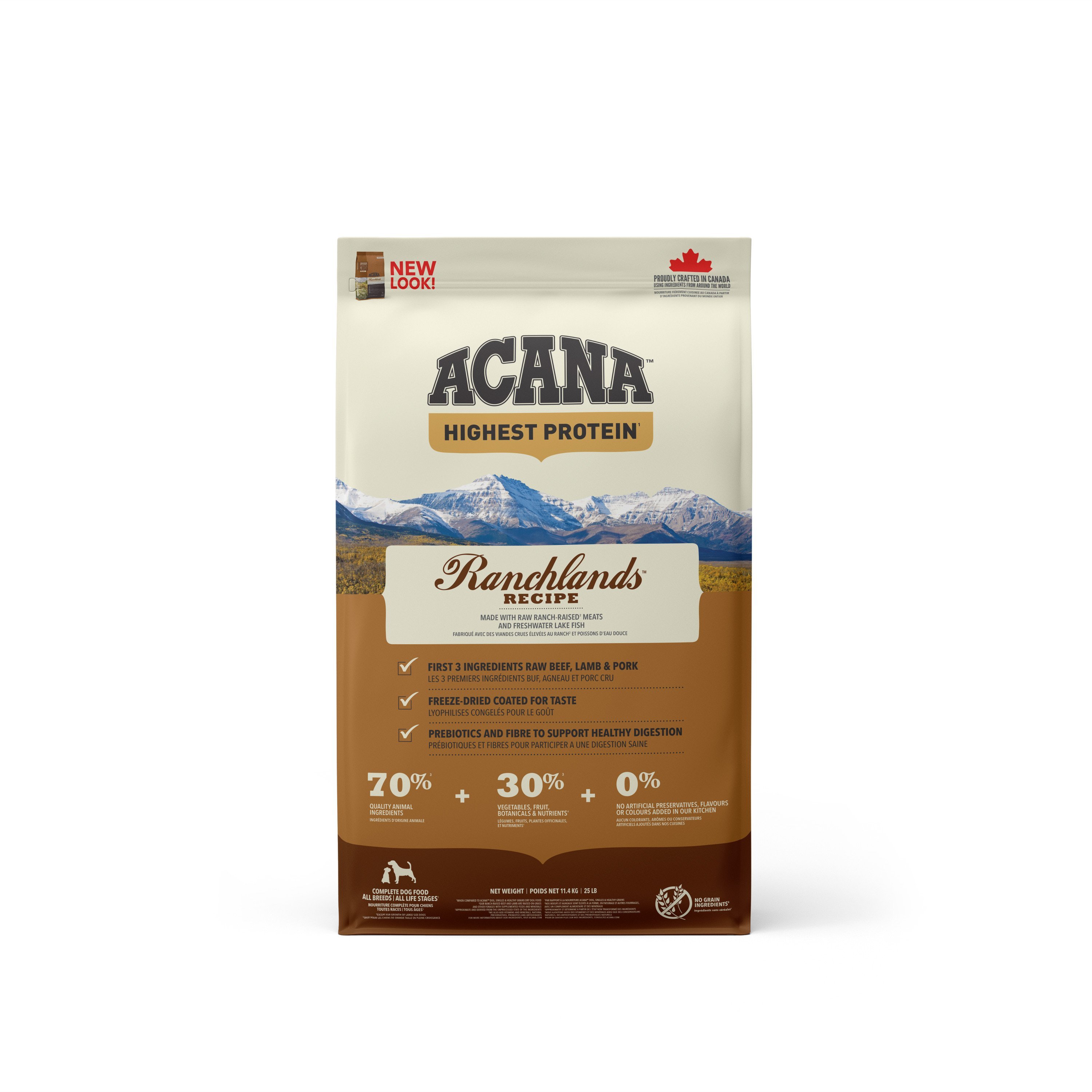 ACANA Highest Protein (Yüksek Protein)  Ranchlands Köpek Maması 11,4kg - Tüm ırk ve yaşam evreleri için