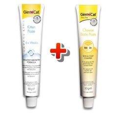 GimCat Kedi Macunu Kitten Paste 50gr+GimCat Cheese Biyotin Paste 50gr  2'li Set Ürün