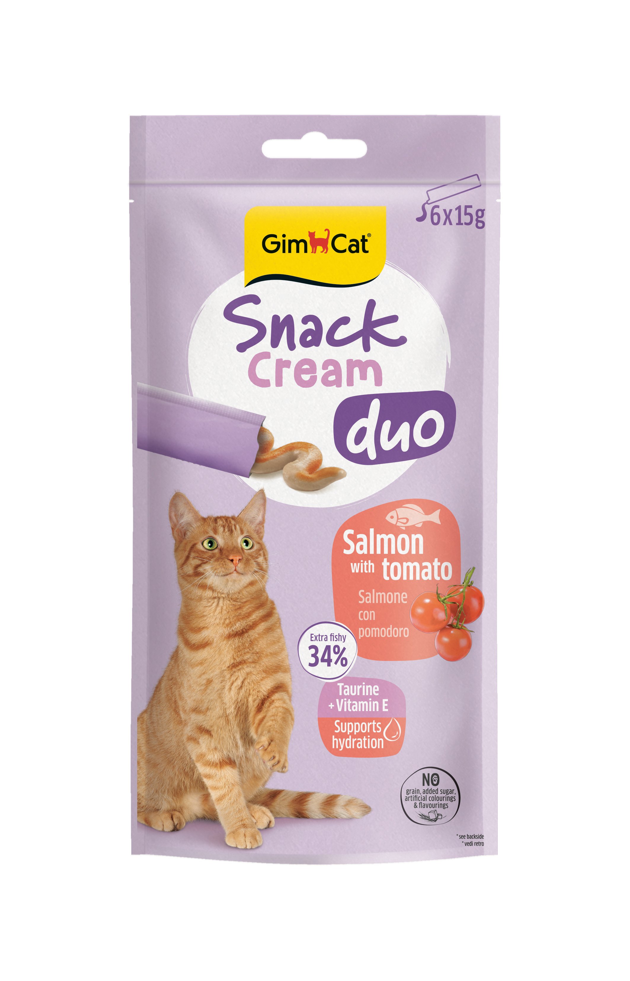 Gimcat Snack Cream Duo Salmon & Tomato Kedi Ödülü 6x15gr