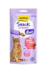 Gimcat Snack Cream Duo Somonlu & Domatesli Kedi Ödülü 6x15gr