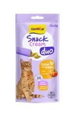 Gimcat Snack Cream Duo Chicken & Pumpkin Kedi Ödülü 6x15gr
