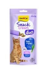 Gimcat Snack Cream Duo Tuna & Grass Kedi Ödülü 6x15gr