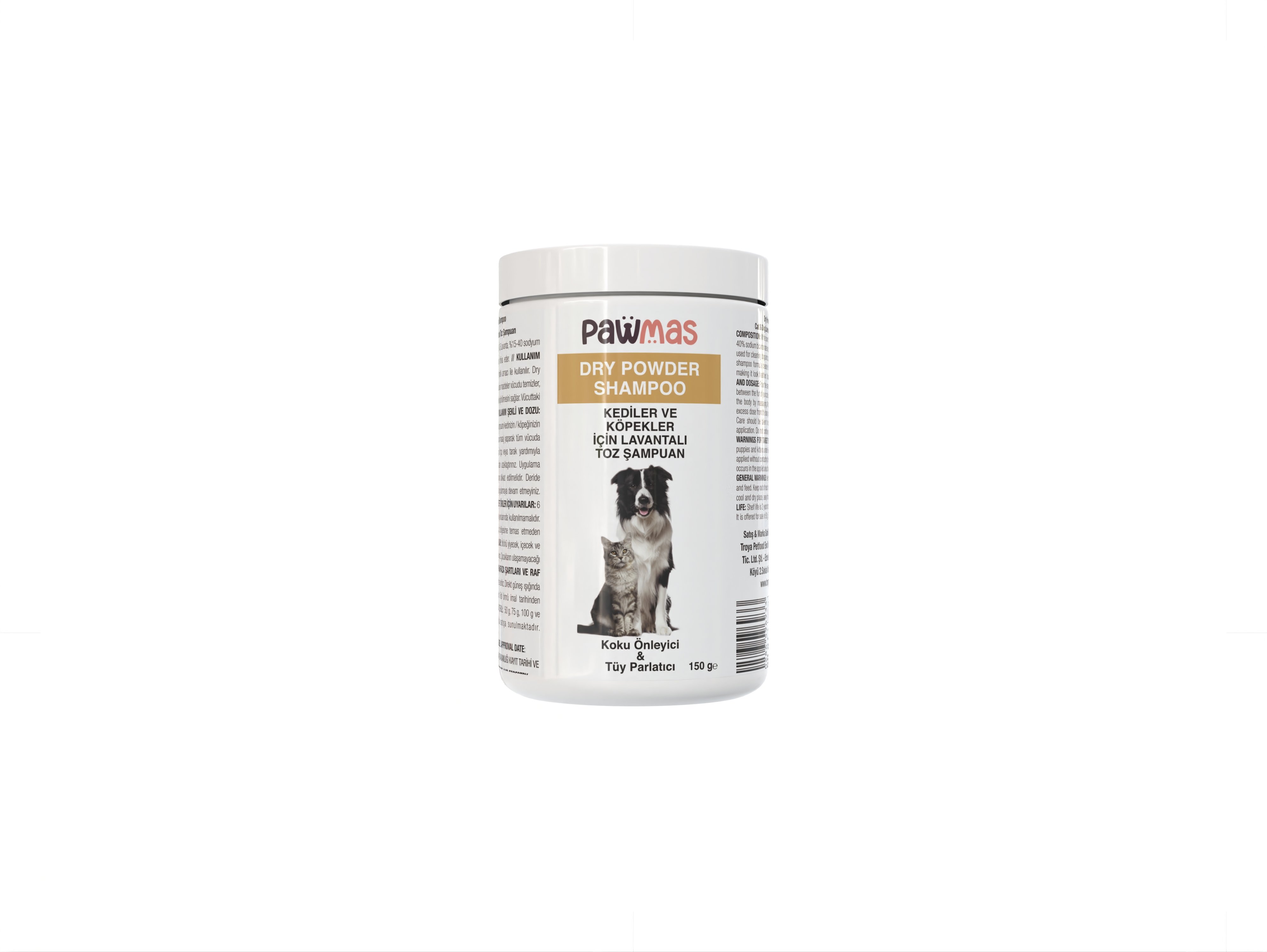 Pawmas Dry Powder Shampoo- Dry Cleaning Super Powder – Toz Şampuan