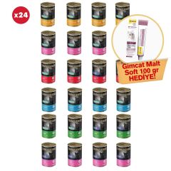 Challenge Kedi Konserve Karışık (24lü) + GimCat Malt Soft Extra 100 Gr (1 adet) hediyeli!