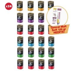 Challenge Köpek Konserve Karışık (24lü) + GimCat Malt Soft Extra 100 Gr (1 adet) hediyeli!