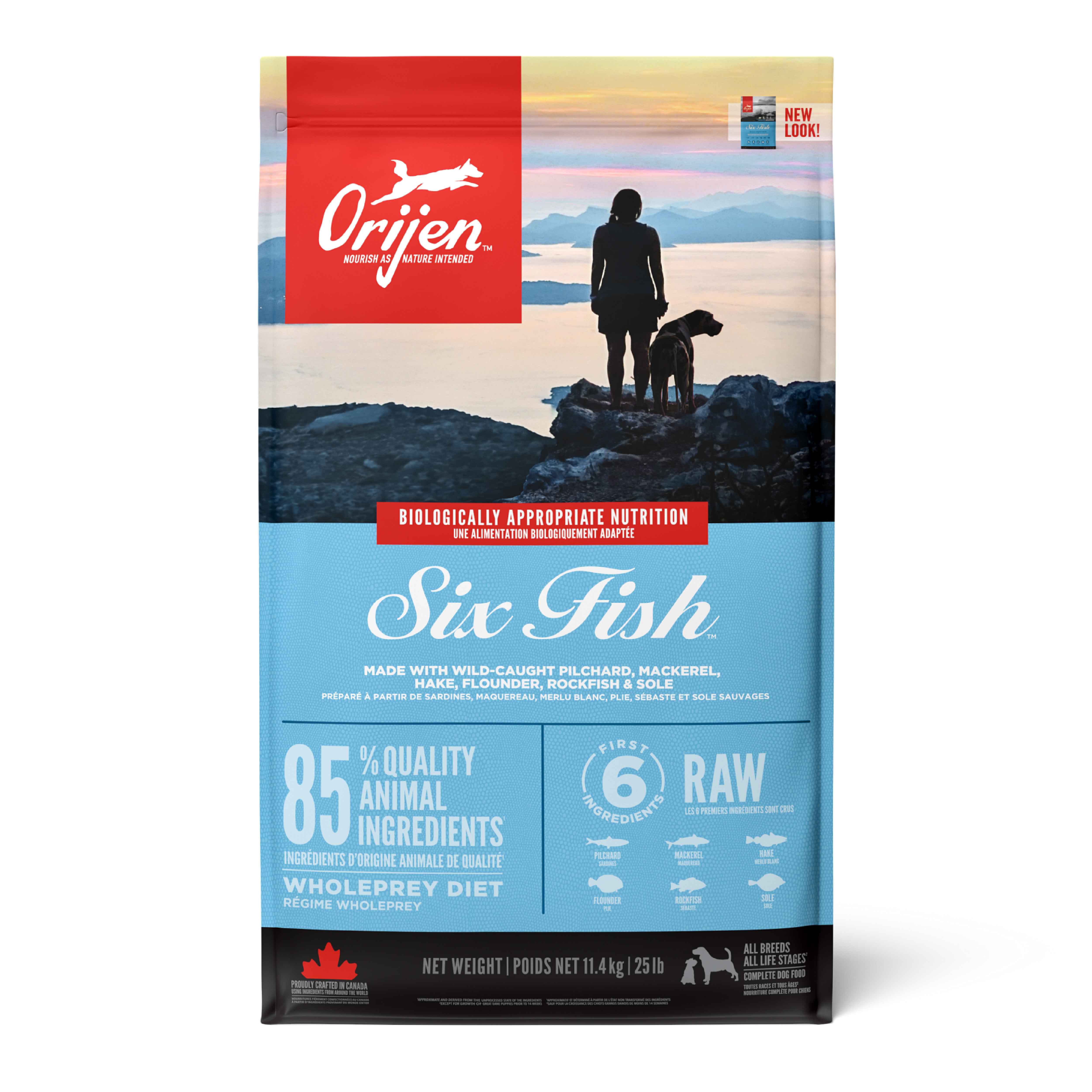 ORIJEN Six Fish Köpek Maması 11,4kg - Tüm ırk ve yaşam evreleri için