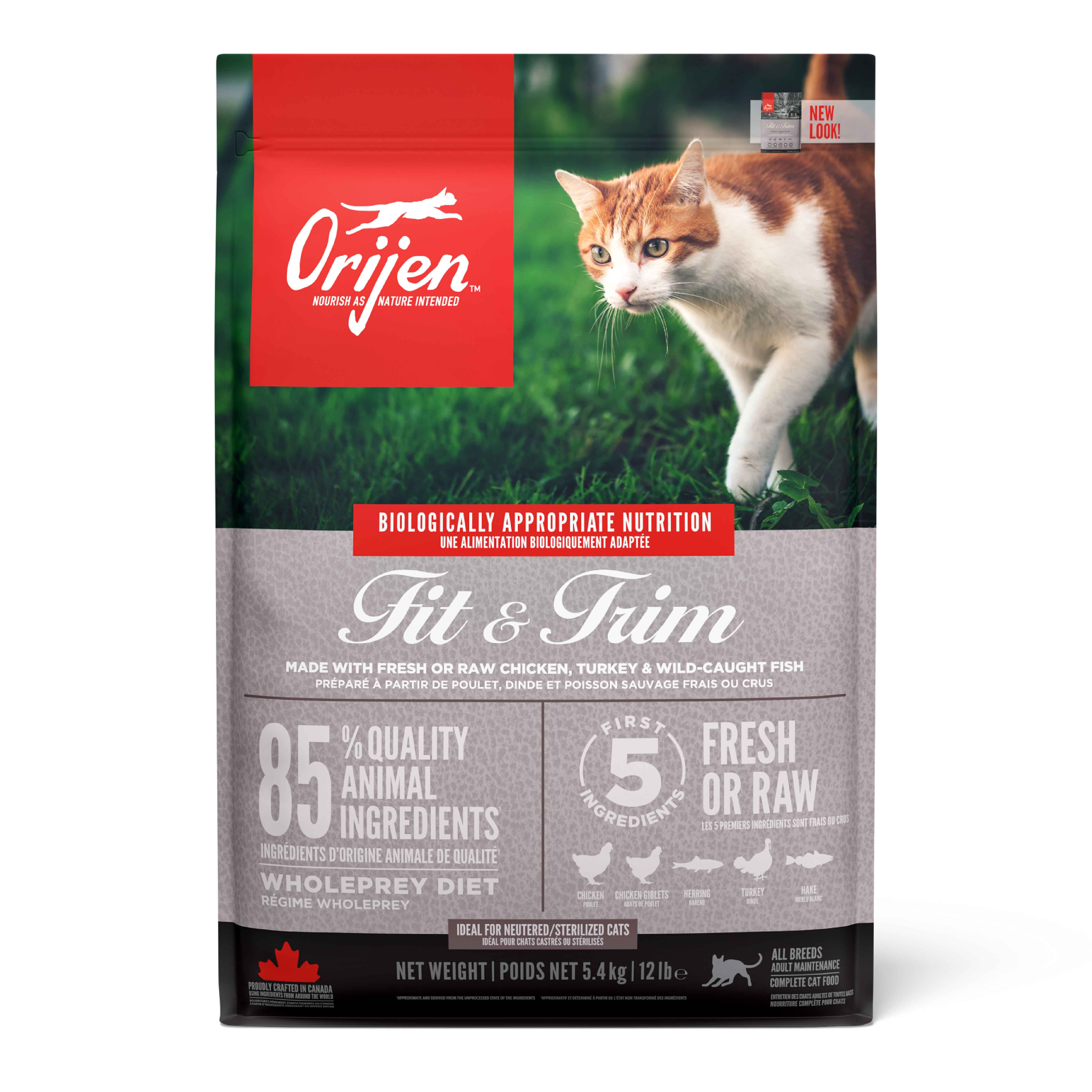 Orijen Fit & Trim Kedi Maması 5,4kg  - Fazla kilolu kediler için