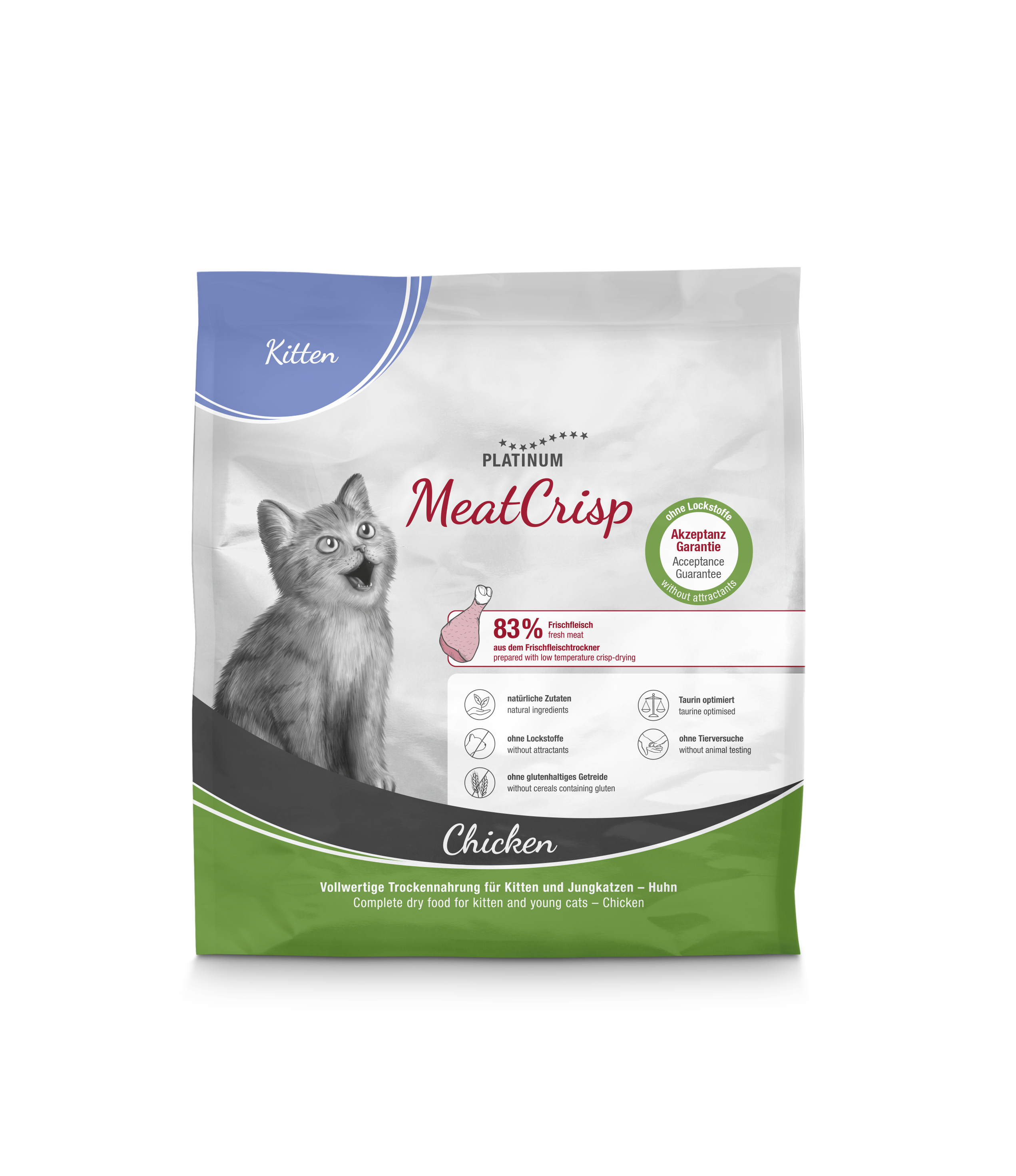 Platinum MeatCrisp Tavuklu Yavru Kedi Maması 400gr