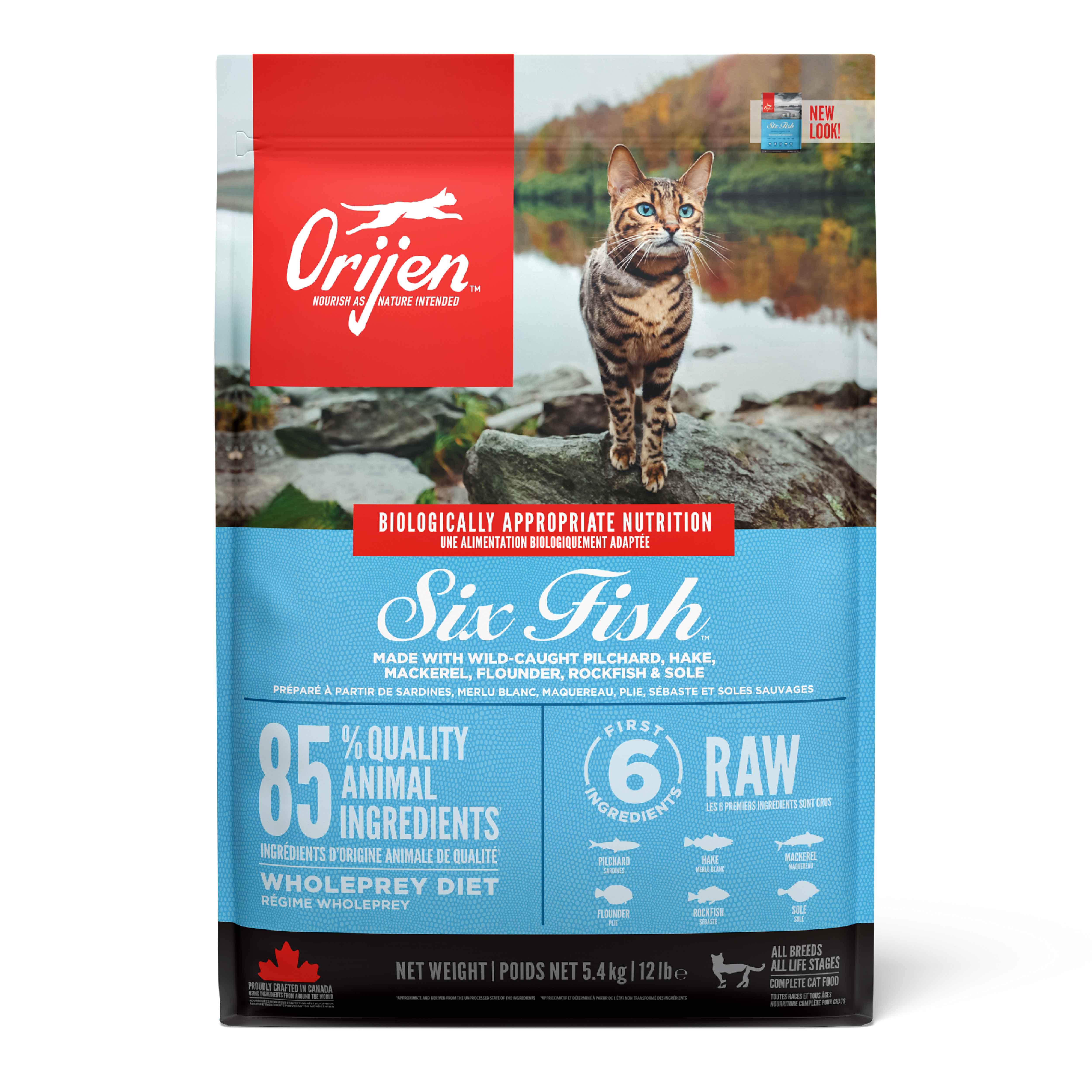 ORIJEN Six Fish Kedi Maması 5,4kg - Tüm ırk ve yaşam evreleri için