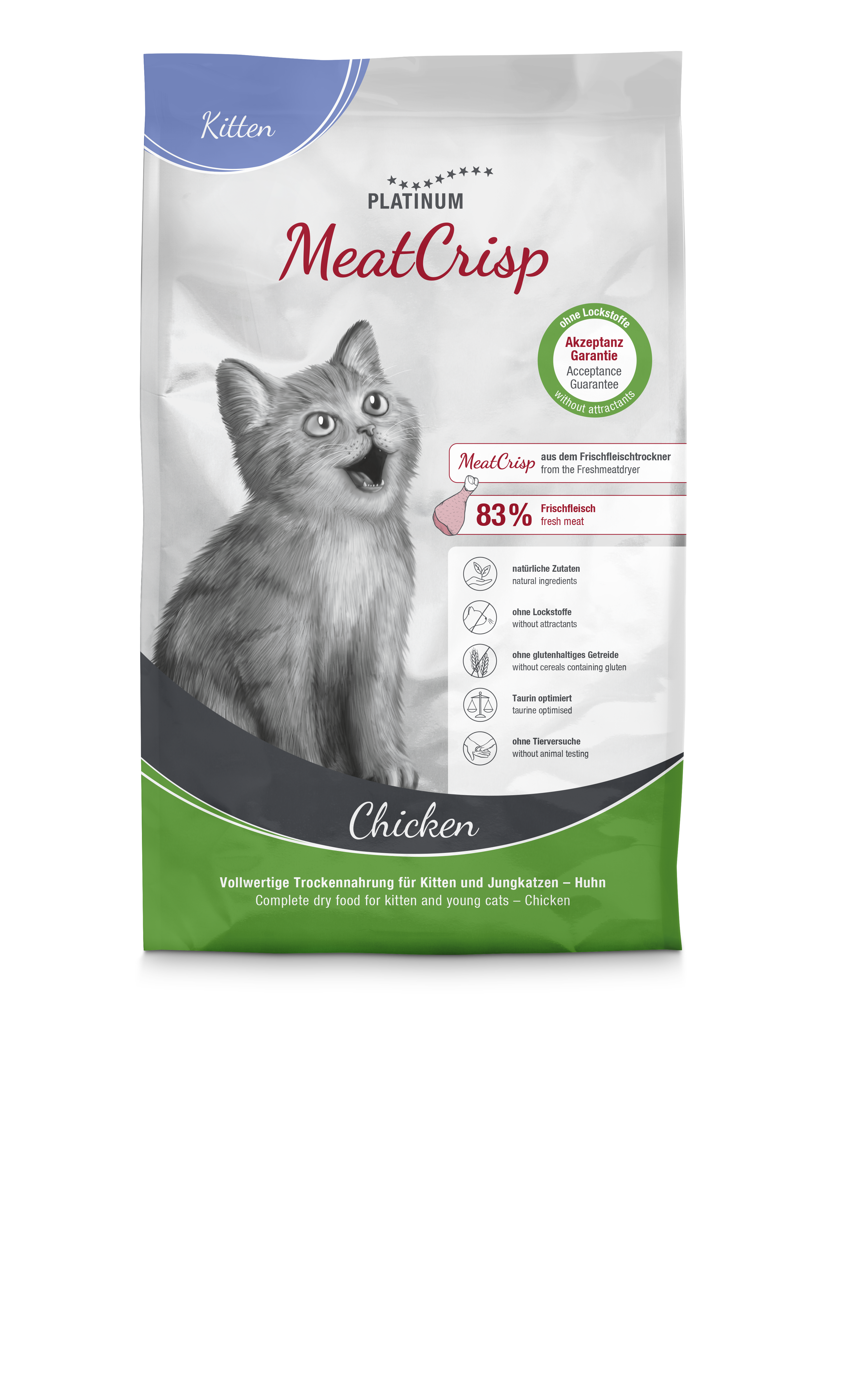 Platinum MeatCrisp Tavuklu Yavru Kedi Maması 3kg