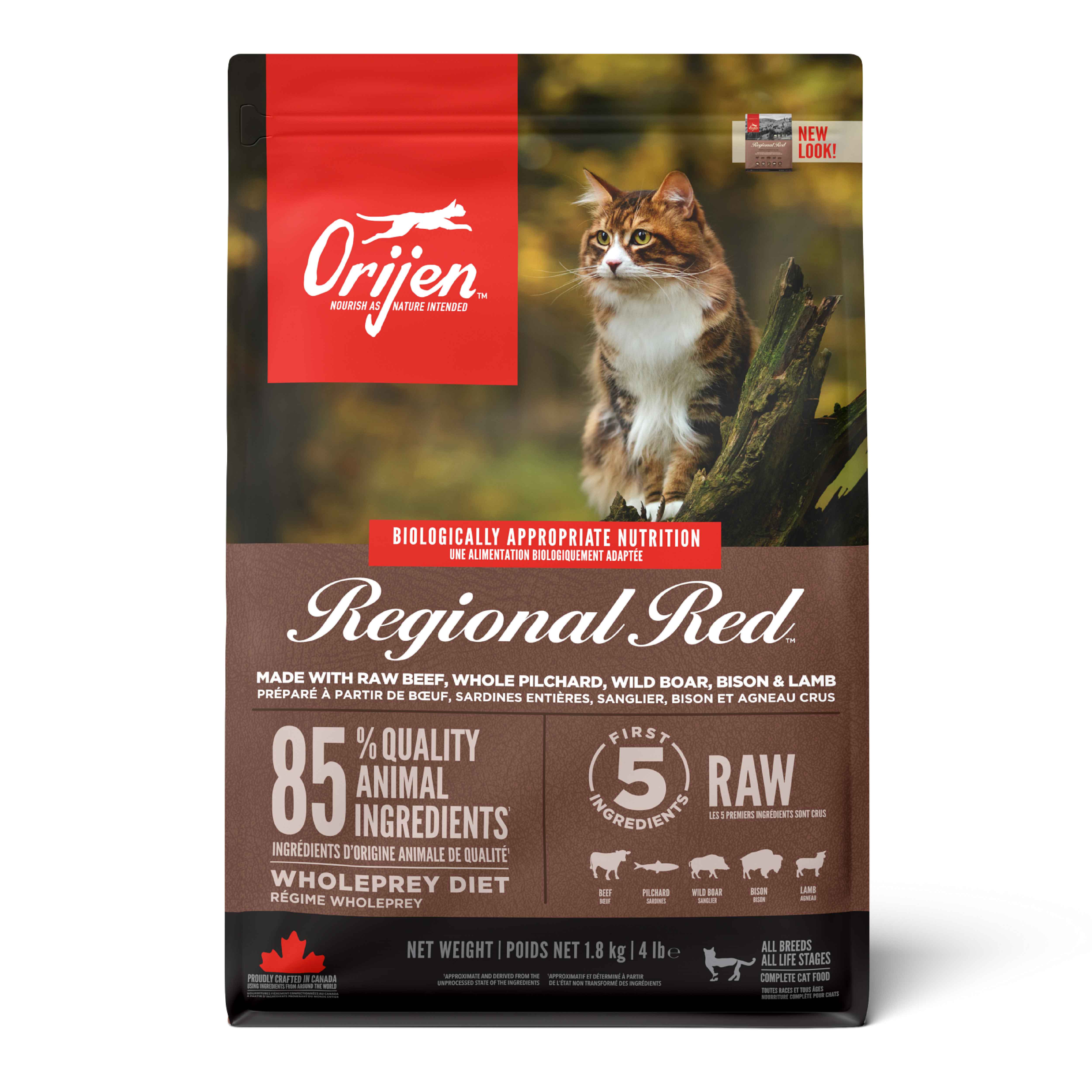 ORIJEN Regional Red Kedi Maması 1,8kg - Tüm ırk ve yaşam evreleri için