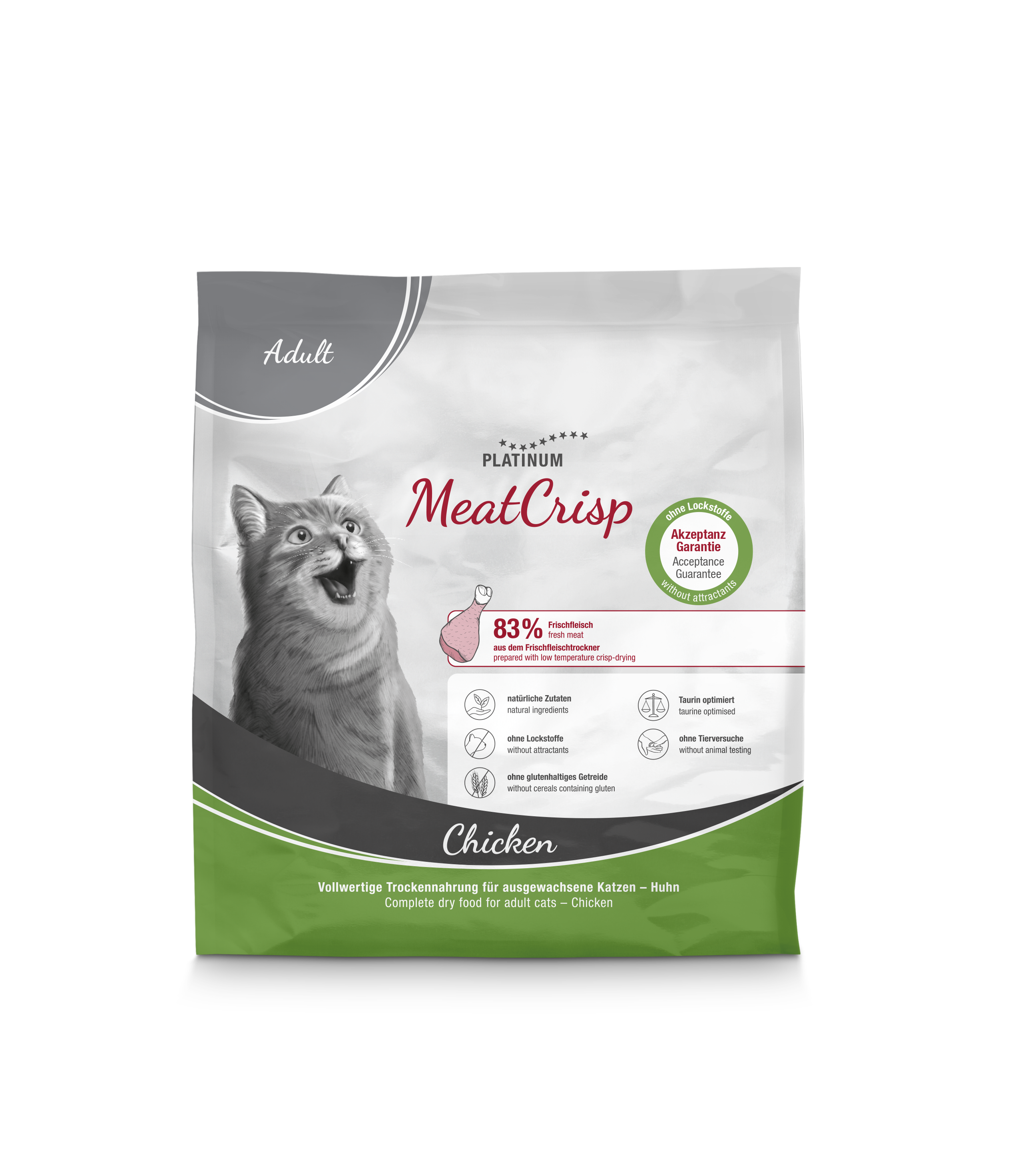 Platinum MeatCrisp Tavuklu Yetişkin Kedi Maması 400gr