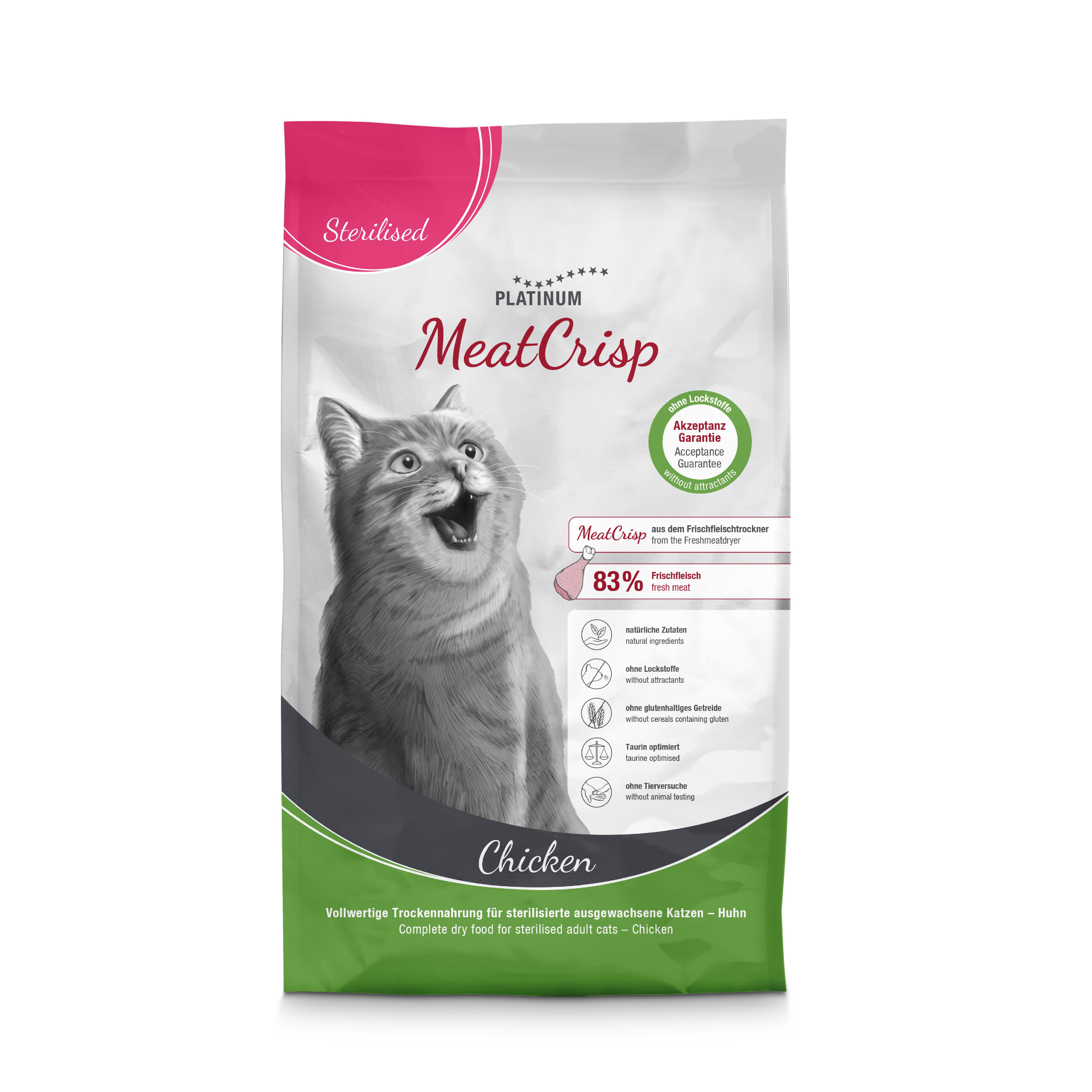 Platinum MeatCrisp Tavuklu Kısır Kedi Maması 1,5kg