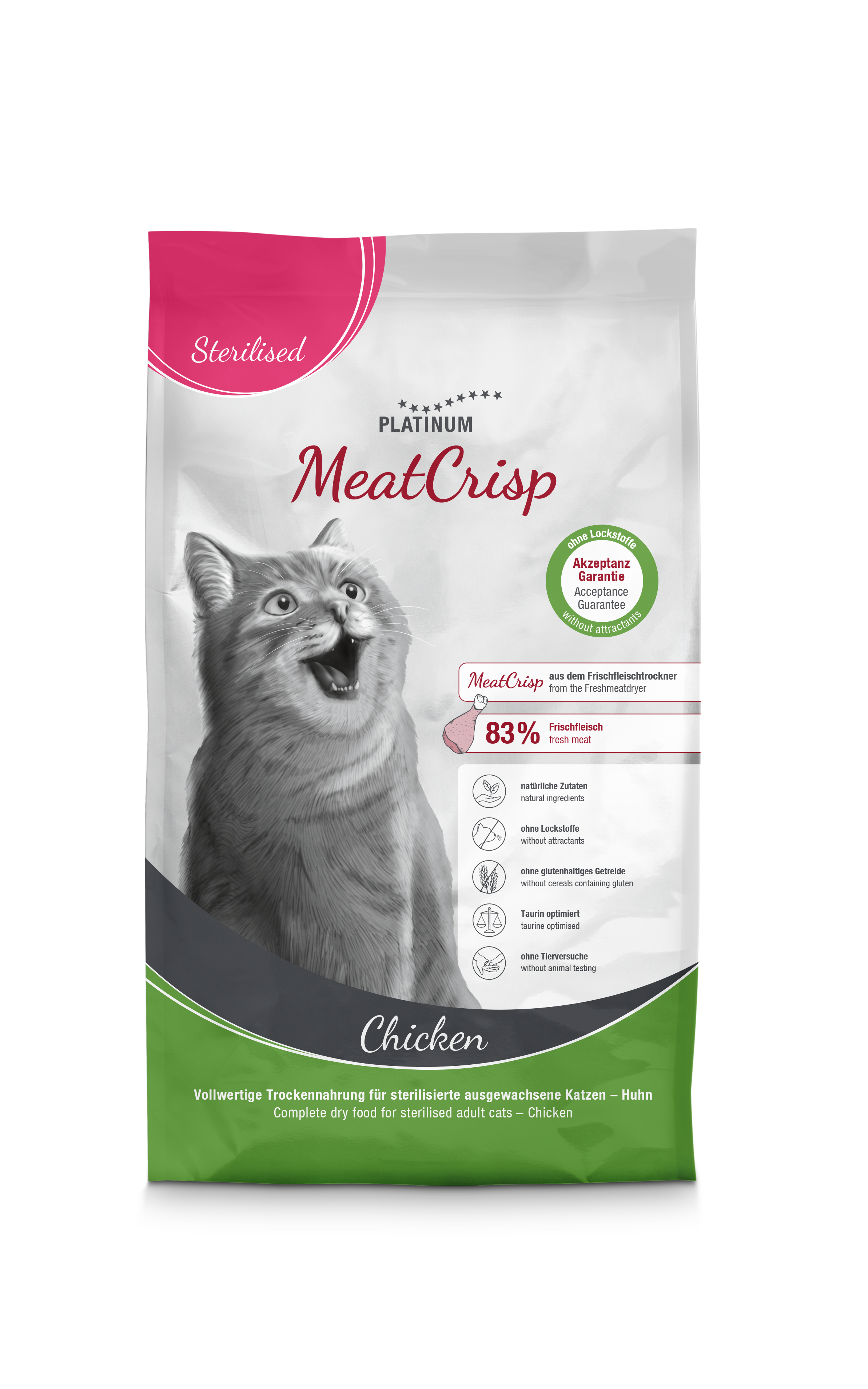 Platinum MeatCrisp Tavuklu Kısır Kedi Maması 1,5kg